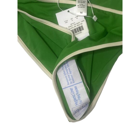NWT Andie The Bells 90's Medium Rise Bottom Swimsuit Bottom Piping M Green #3308 - Picture 8 of 15